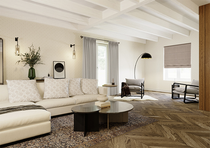 Eversley, Espresso Creme - Roman Blind - Image 6